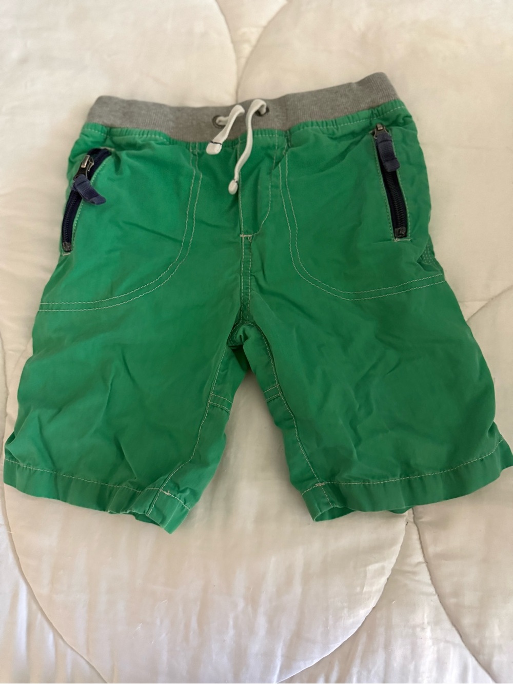 Mini Boden Bright Green Athletic Drawstring Shorts